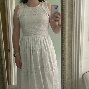Kate Spade White Eyelet Dress Size 8